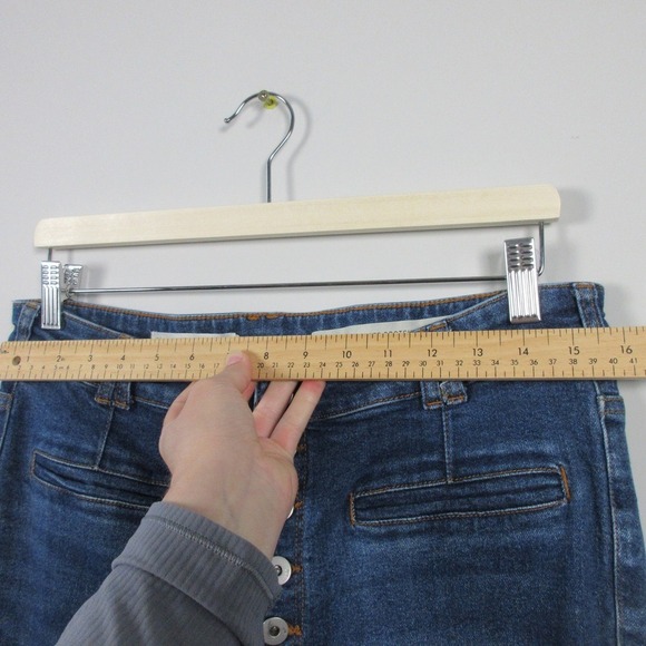 Pilcro Anthropologie High Rise Trouser Bootcut Jeans Women 31 Button Fly 684 - Picture 10 of 13